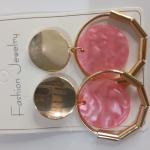 Golden pink earrings
