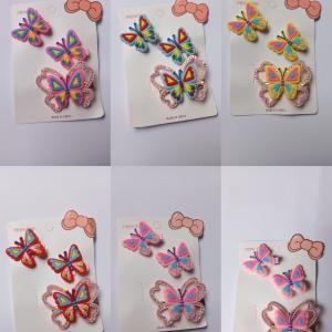 Colourful butterfly hair pin