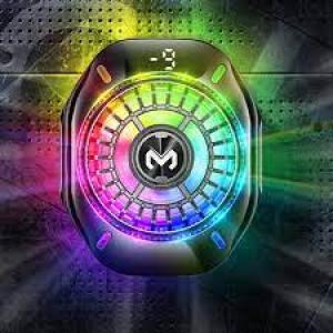 Memo CX10 RGB Pro Cooling Fan, Magnetic Clip RGB Lights Fast Cooling Radiator for PUBG Mobile gaming (iPhone/Android)