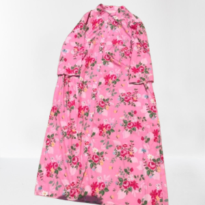 Floral Print Dress-Women Elegant Floral Print Dress with Short Sleeves and Button-Up Front