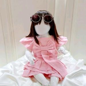 Puffy Sleeve Bow Dress